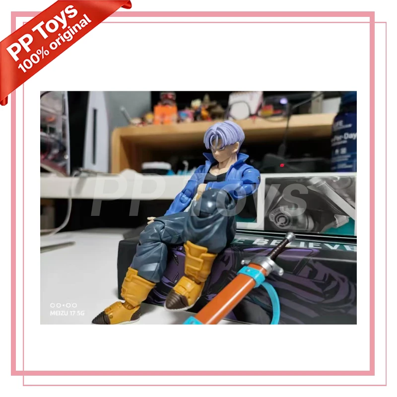 En Stock, Figura de Acción Original Bandai SH Figuarts SHF Trunks, el Chico del Futuro, Figura de Acción de Anime Dragon Ball Z, Colección de Figuras de Acción