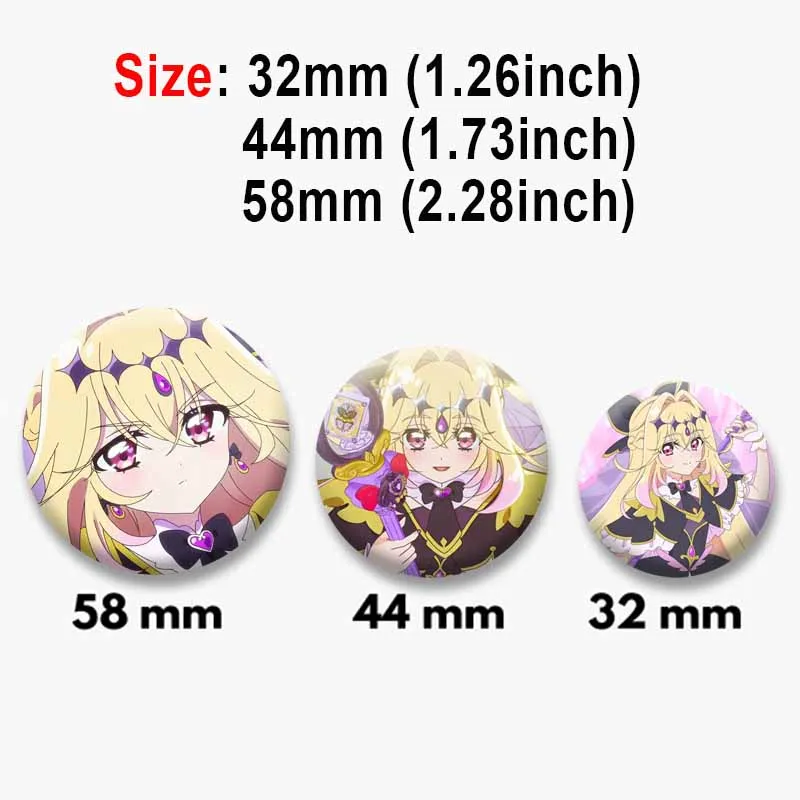 Anime Pretty Cure Badge Creative Cartoon Character Moria Luluka Meitantei Brooch Backpack Jewelry Accessories Lapel Pins Gifts
