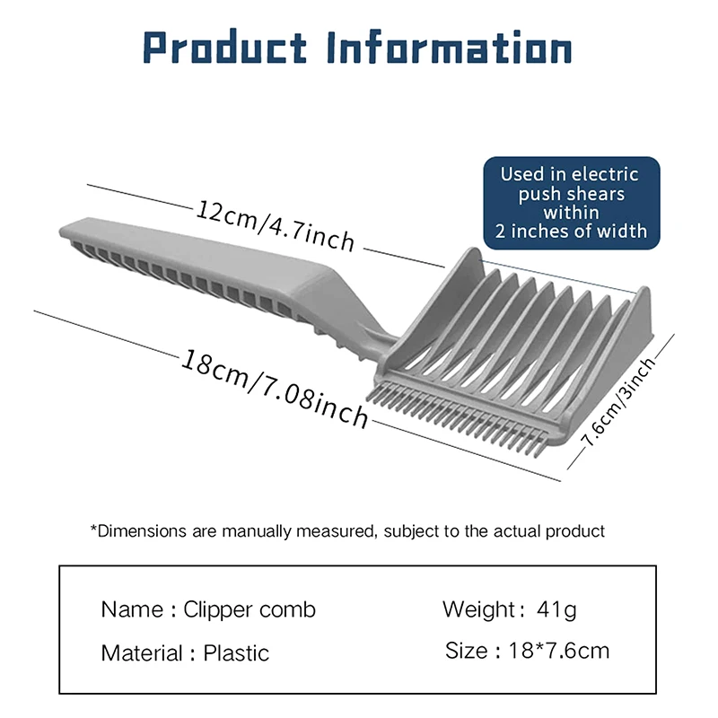 Peine de peinado degradado para hombres, herramienta de corte de cabello, peine profesional, herramientas de peinado, guía superior plana, cortadora