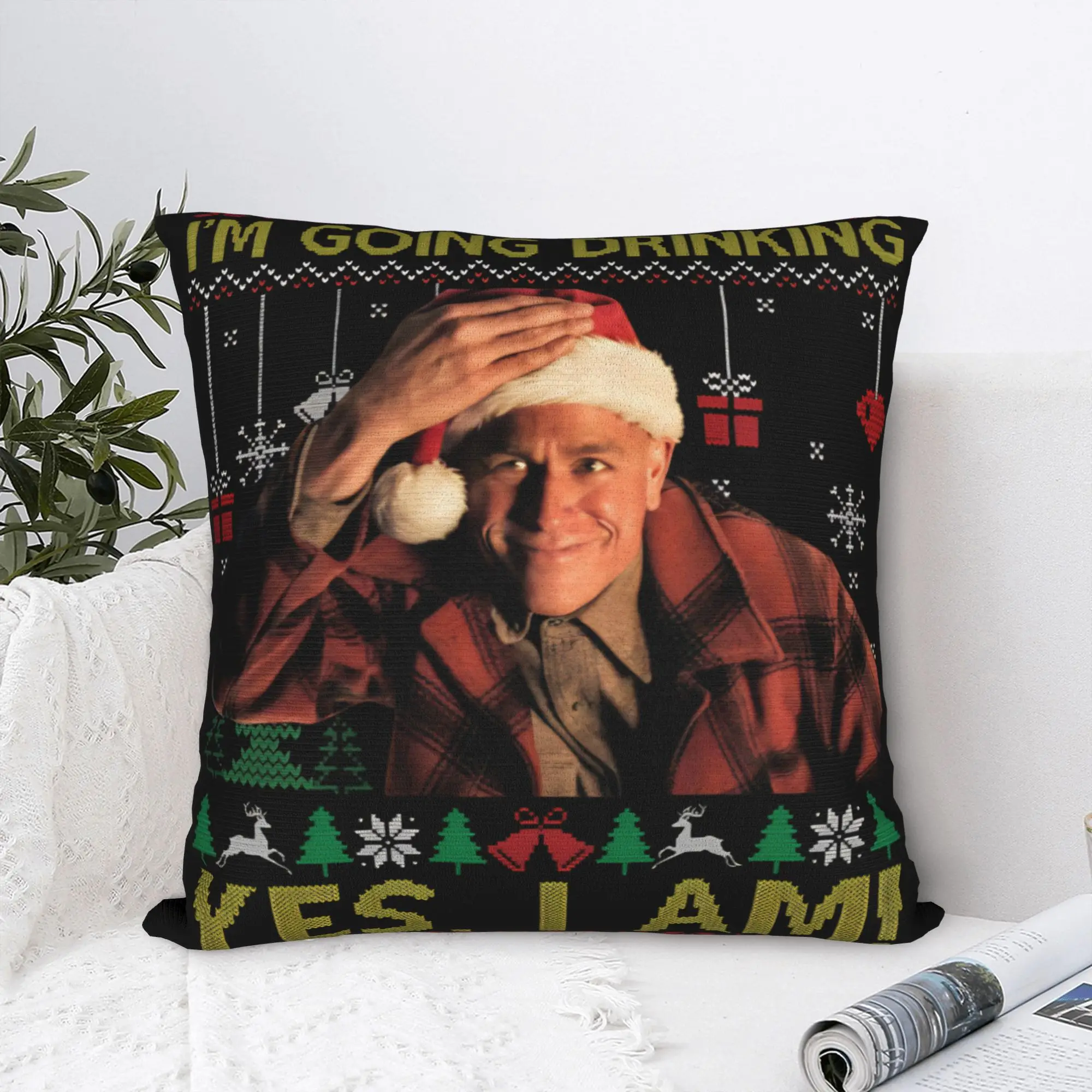 تشارلي هونام إد جين سأذهب للشرب نعم أنا غطاء وسادة غطاء الوسادة الديكور رمي كيس وسادة غطاء المنزل متعدد الحجم