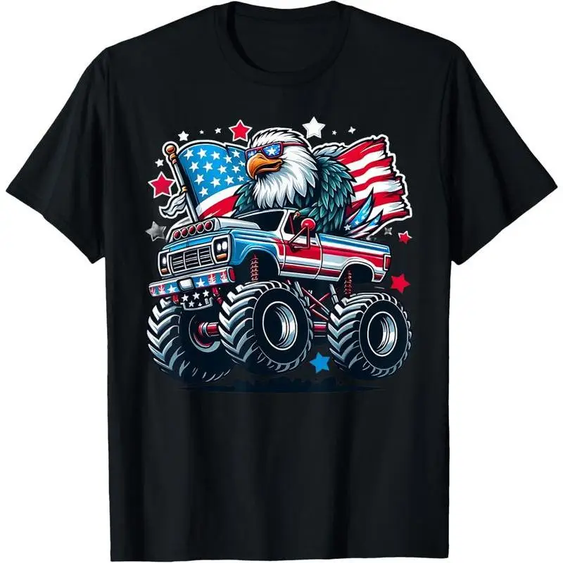 

4th Of July Patriotic American Flag Eagle USA Red White Blue T-Shirt