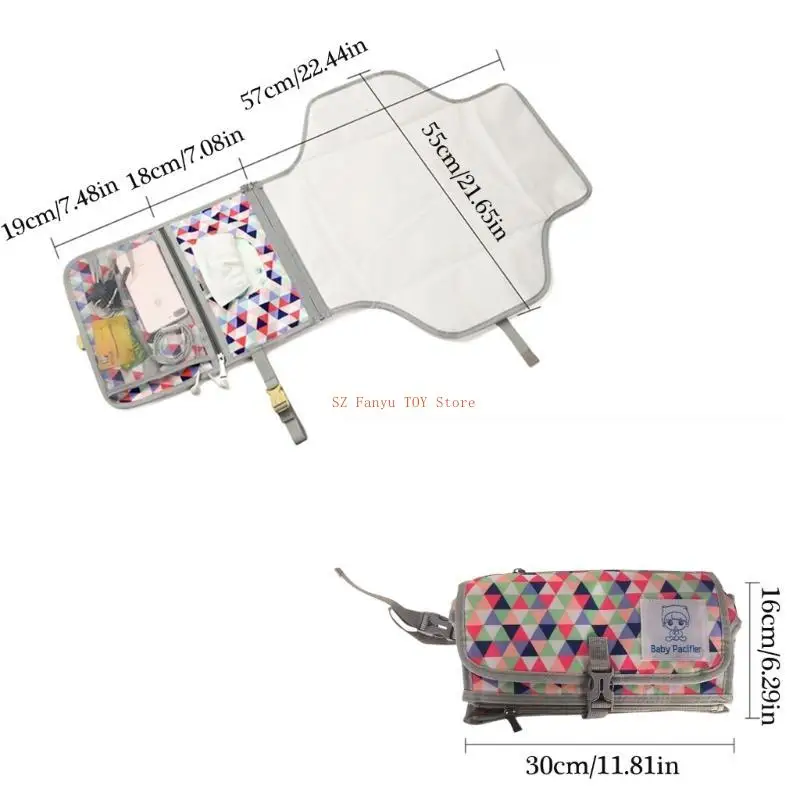 96GC à langer polyvalent pour bébé, avec grand espace rangement, pochettes à couches à mode, multifonctionnel pour