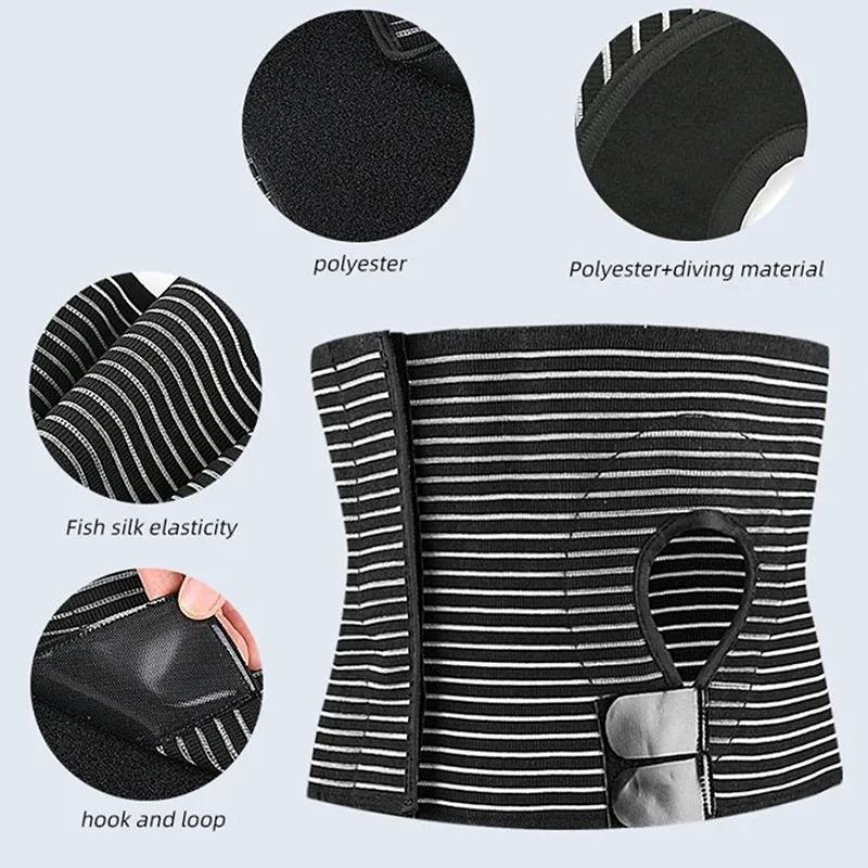 MuqiNush Elastic Stoma Abdominal Belt,Breathable Comfortable Support Girdle, Ostomy Care Waist Strap for Post-Operative Recovery
