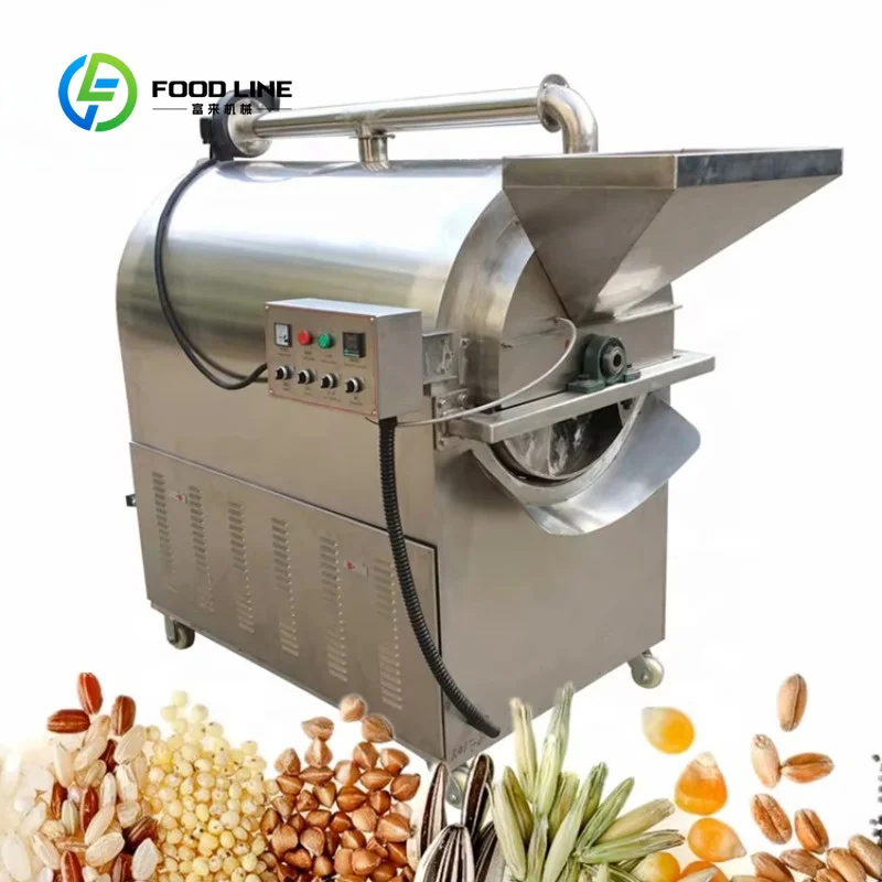 Custom Single Cylinder Tumble Roaster 360° Rotating Drum for Coffee Bean Snack Shop Bulk Purchase Extra Discount
