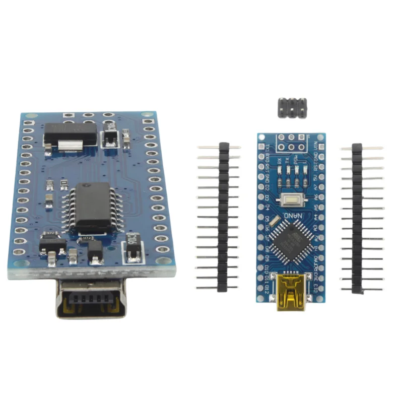 

Mini USB Nano V3.0 ATmega328P Board Compatible For Arduino Nano V3.0 with Pin Headers Pin Unsoldered