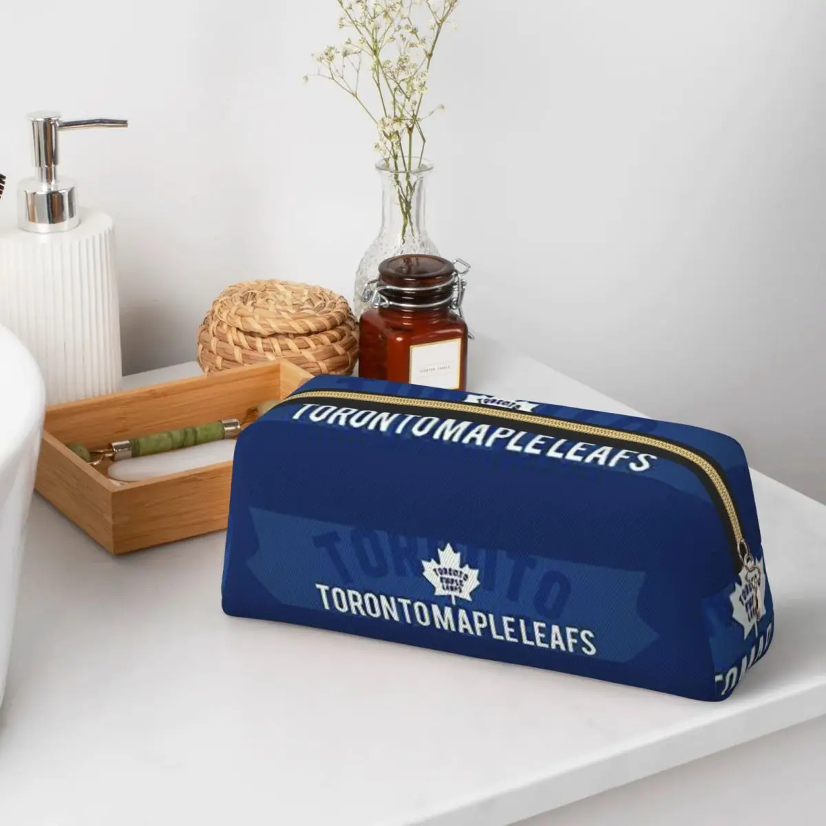 Icon Maple Leafs Toronto - Estuches para lápices para estudiantes, caja para lápices escolares, bolsa para lápices, bolsa de almacenamiento grande, soporte para lápices