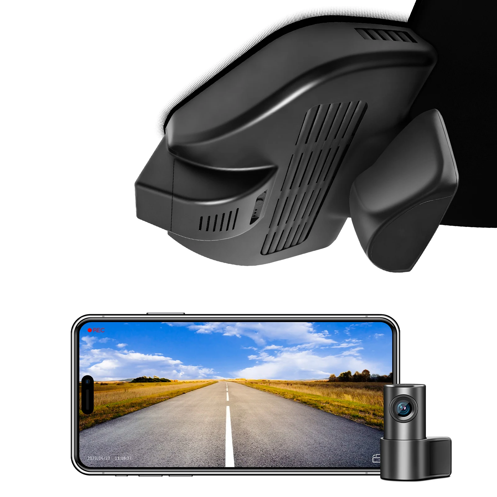 Mangoal 4K Dash Cam For Mercedes-Benz Gen1 GLC 200 220 250 300 X253/C253 Model E Car Camera WiFi APP GPS 64GB/128GB Card DashCam