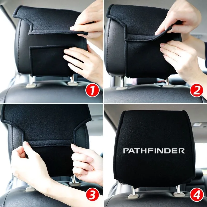 1/2pcs Suede Car Headrest Cover Fit For Volkswagen VW GOLF 4 5 6 Polo Passat B5 B7 Touareg Bora Tiguan Car Inerior Accessories