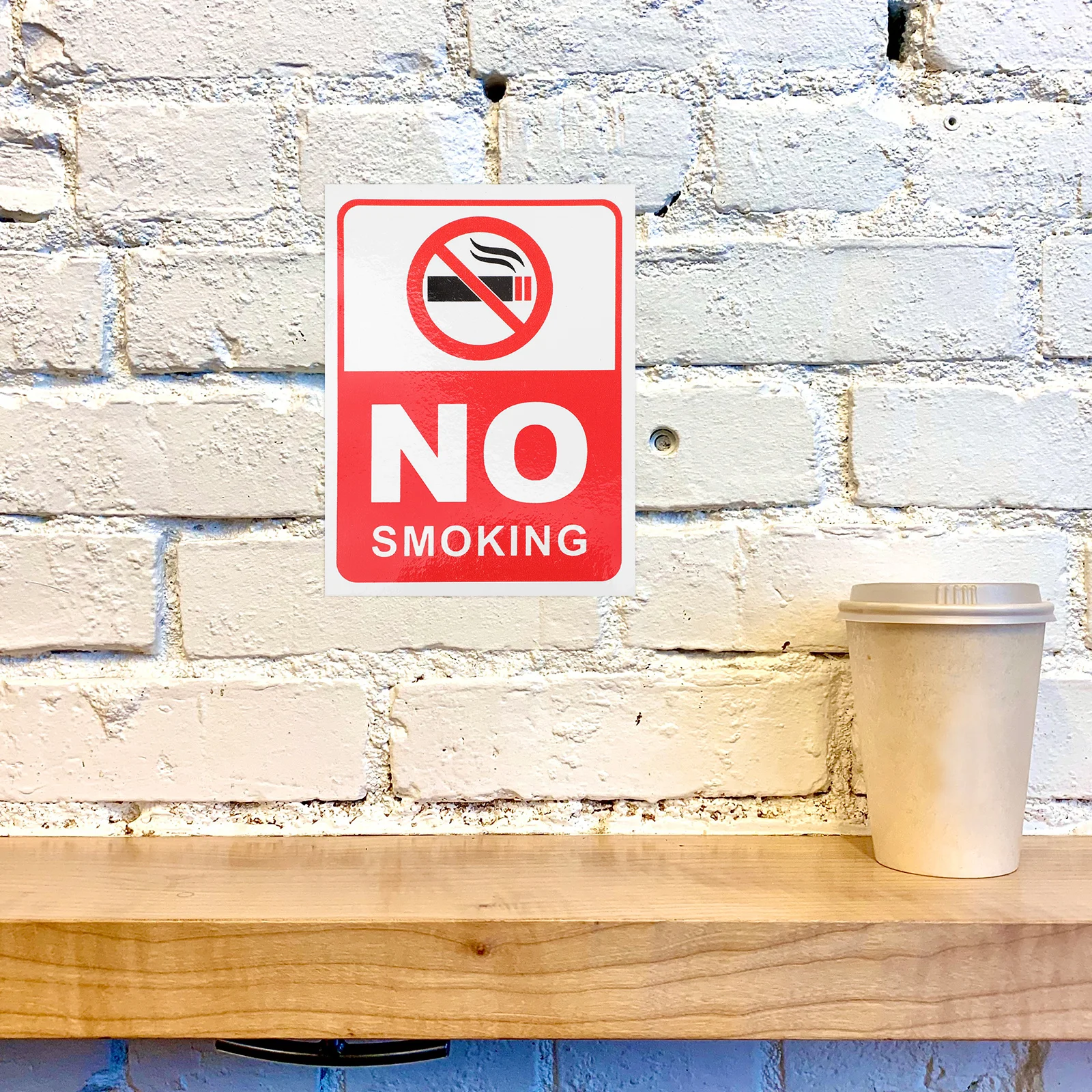 

6pcs No Smoking Sticker Business Sign PVC Adhesive Material Fire Safety Warning Signs Public Places Decals