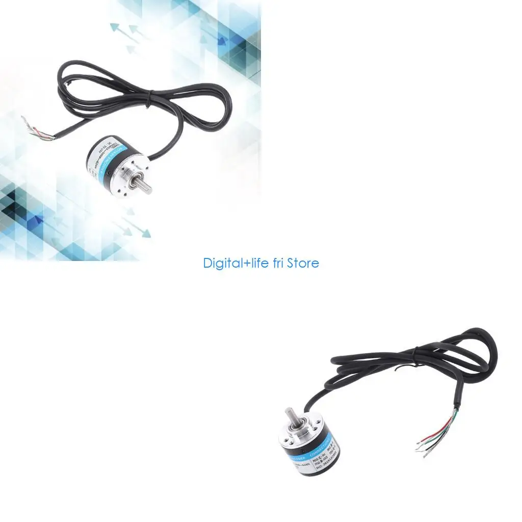 E06D Durability Metal Photoelectric Rotary Encoders 5-24V Wide Voltages Equipment Use