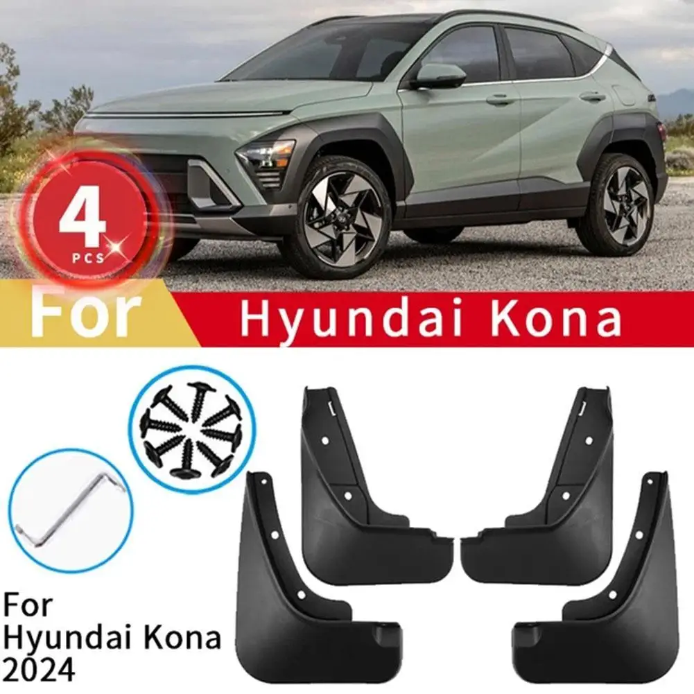 

4 шт., автомобильные щитки от грязи для Hyundai KONA 2024