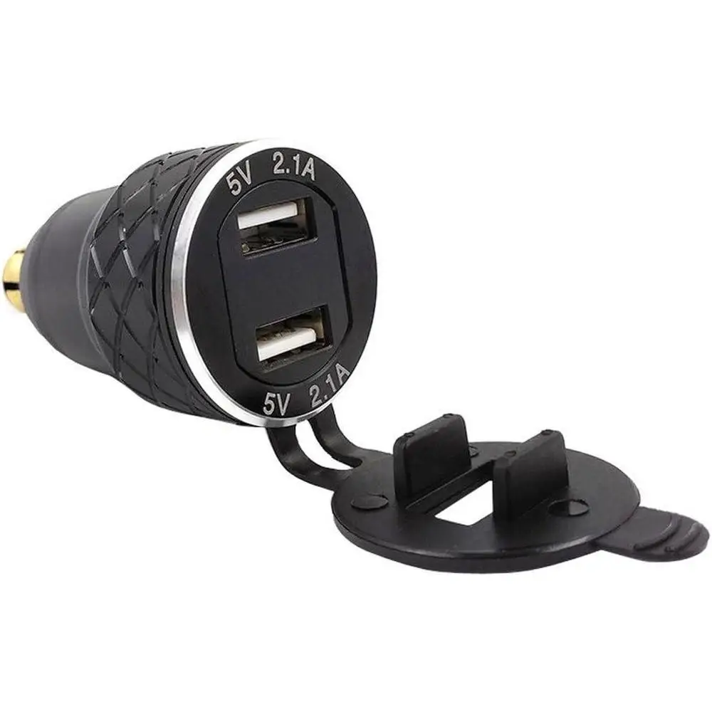 Motorcycle Dual USB Aluminum Charger with Voltmeter with voltage display For BMW Ducati Triumph KTM Honda Yamaha motorcycles