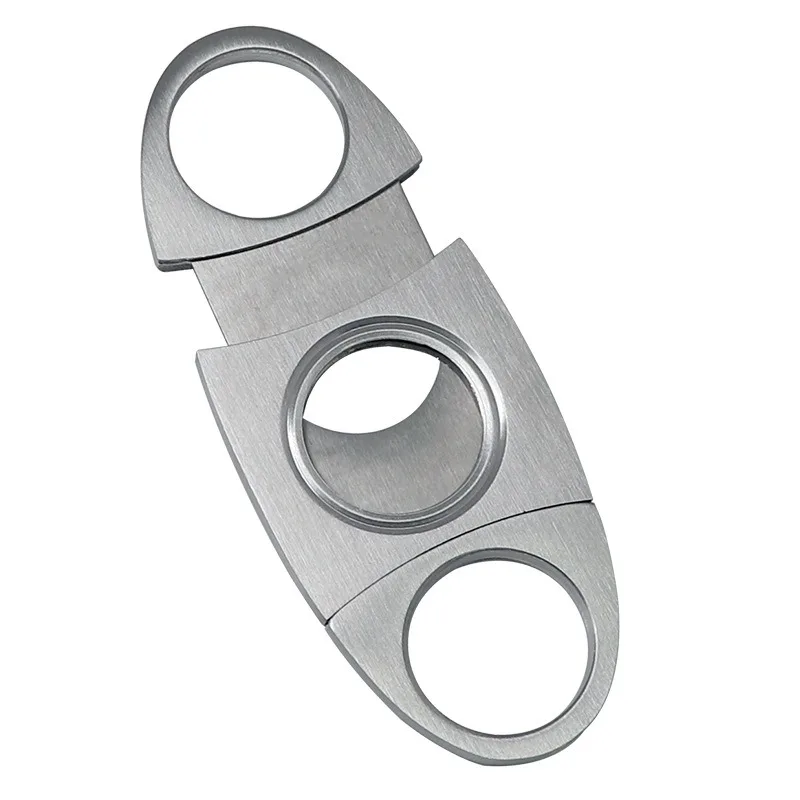 2Pcs Stainless Steel Cigar Cutter Metal Classic Cutters Guillotine Cigar Scissors Gift Puncher Cutting Knife Cigar Accessories image 4