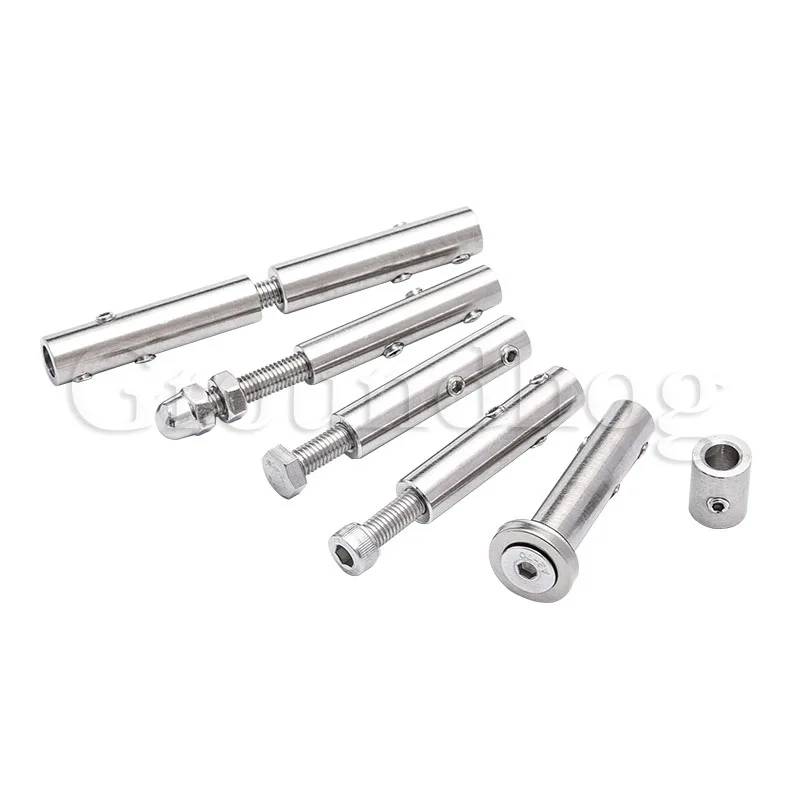 304 Stainless Steel Cable Railing Thread Swage Wire Rope Tensioner Receiver Terminal End Cross Clip Clamp Rigging Hardware