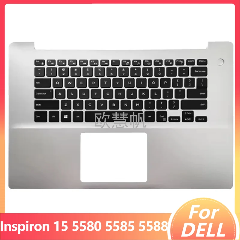 

T New for Dell Inspiron 15 5580 5585 5588 Laptop with US Keyboard Palmrest Upper Top Cover Replace Accessories Casing Case