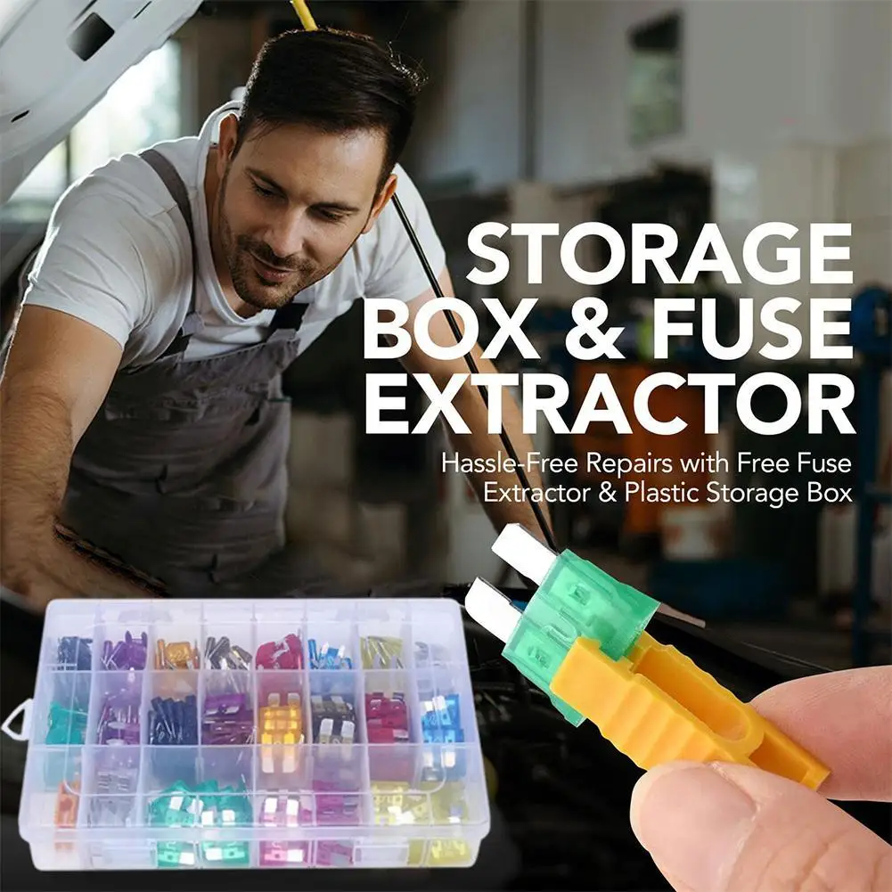 220Pcs Car Fuses Box Set Small Medium 2/3/5/7.5/10/15/20/25/30/35AMP Auto Truck Automotive Fuse Kit