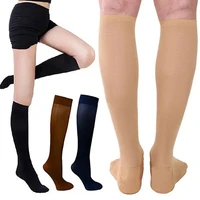 Calcetines de compresión para hombre y mujer, medias elásticas hasta la rodilla para la circulación sanguínea, para gimnasio, maratón al aire libre, ciclismo, senderismo