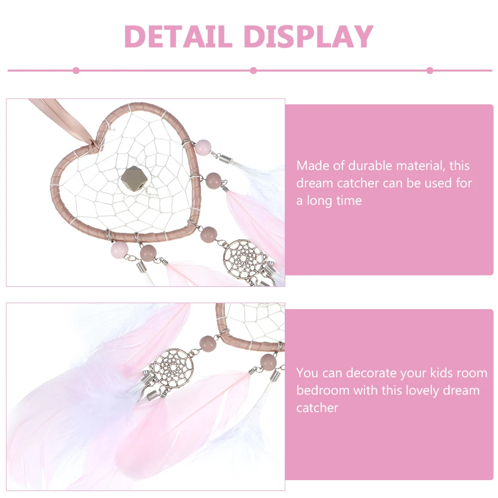 

2 Pcs Love Hanging Decoration Dream Catcher Wall Pendant Bedroom Fairy Ornament