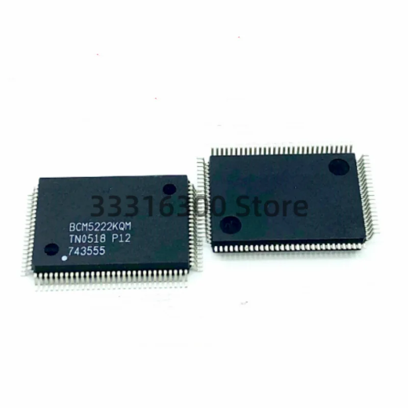 2PCS New BCM5222KQM  QFP100 Network controller and processor chip IC