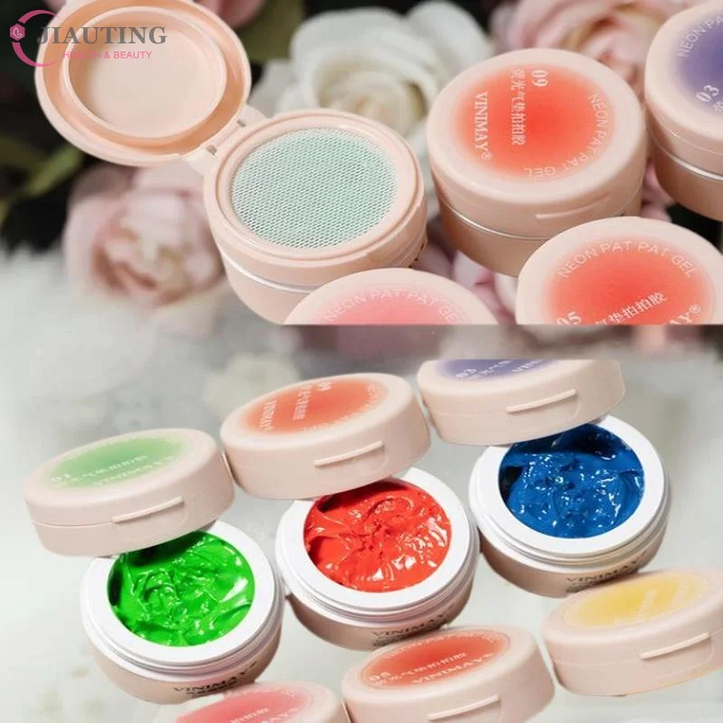 8ml Nail Art Patting Glue Nail Polish 6 Colors Pat Painting Gel Fluorescent Slap Nail Polish Soak Off UV LED For Manicure