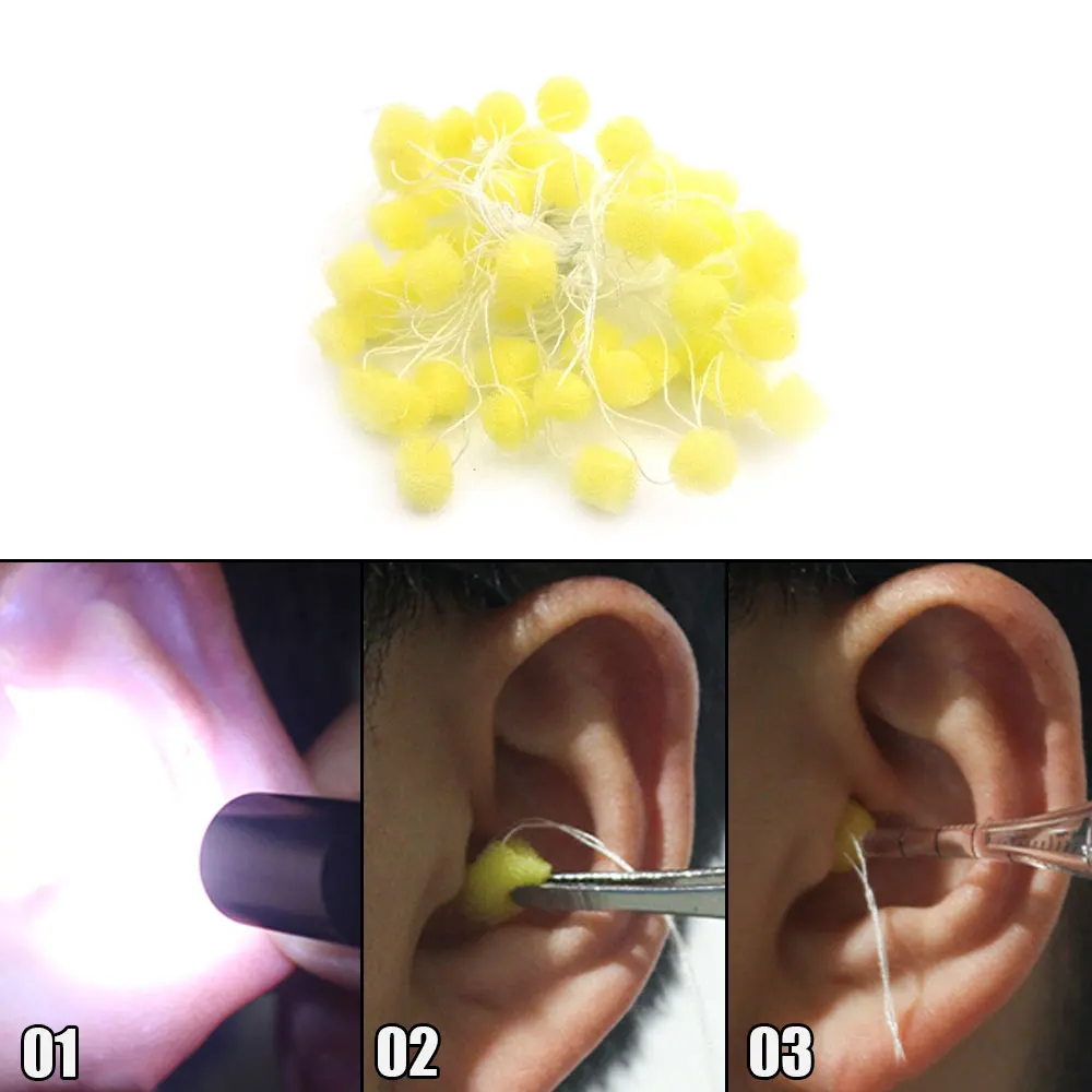 100 قطعة منصات الانطباع الأذن الانطباع الرغاوي سدادات الأذن الإسفنج على شكل الانطباع رغوة السمع الملحقات