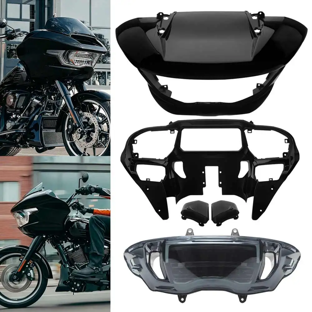 

For Harley Touring Road Glide FLTRX FLTRXSTSE 24-26 FLTRXSE 23-25 Inner & Outer Fairing and LED Headlight Assembly 1 Set