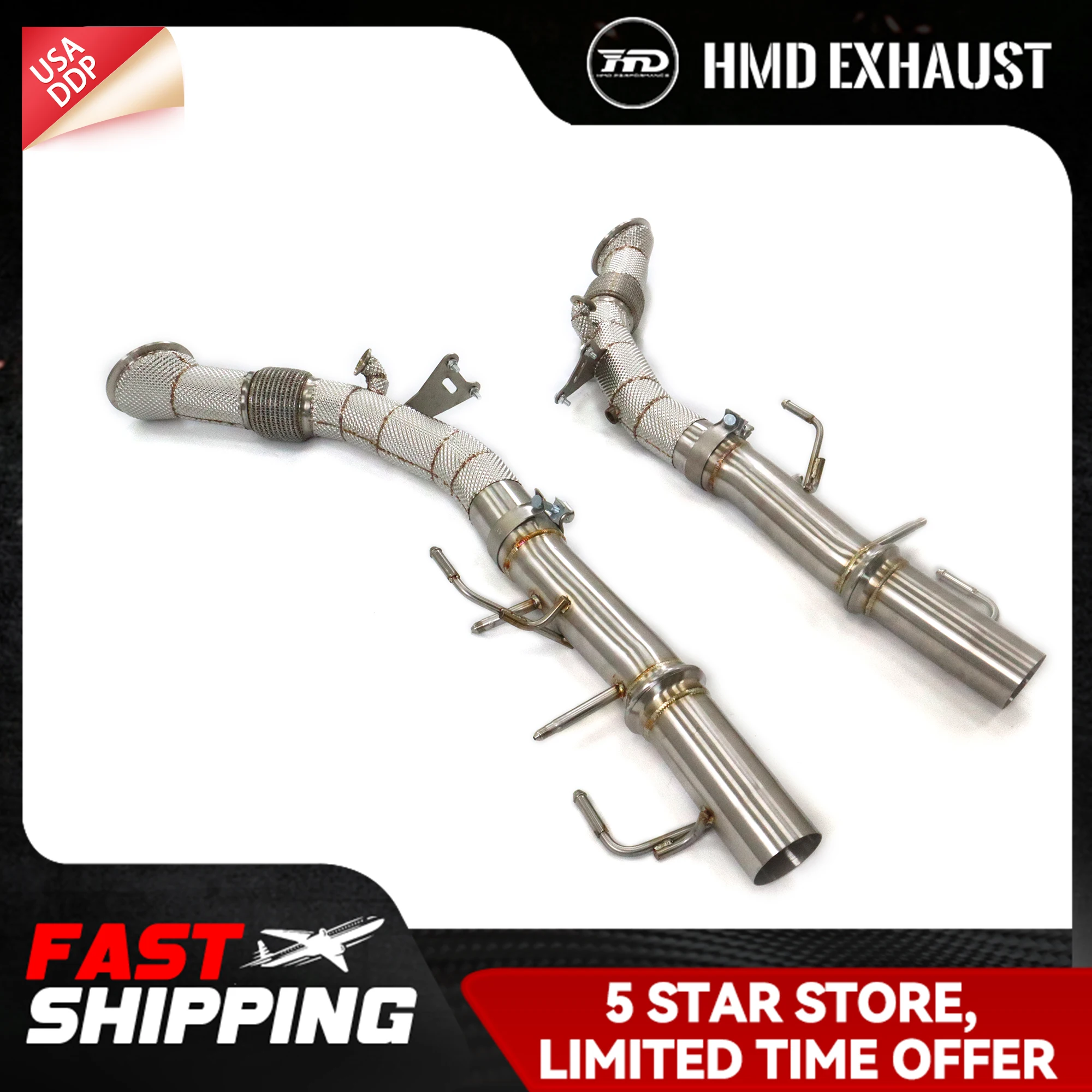 

HMD for Ferrari SF90 High quality Catback SS304 Downpipe Exhaust system Increased horsepower without Valve