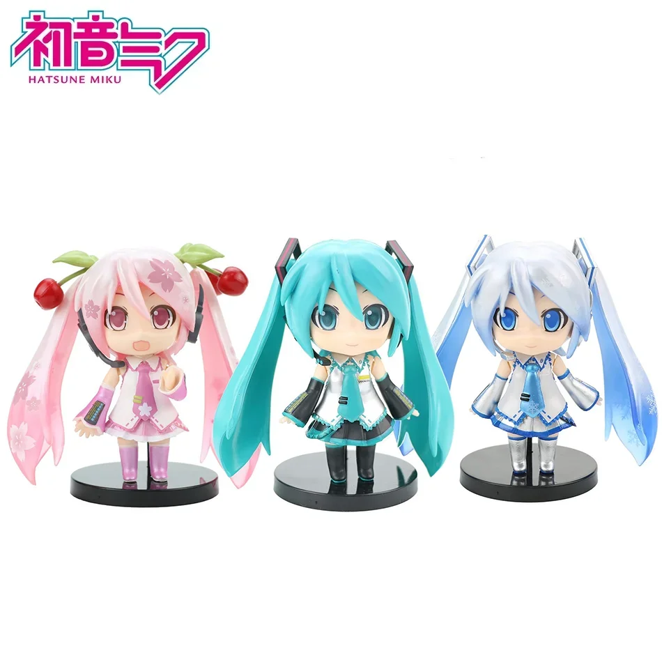 2026 - Nouvelle figurine Hatsune Miku, mini-ornements de personnage, Kawaii rose et vert, décoration de bureau à domicile Hatsune, jouet pour adulte