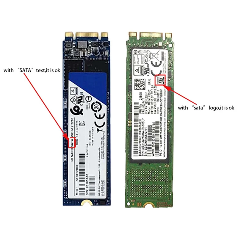 B + M kunci SATA M.2 Ngff Ssd ke Sata 3 Raiser M.2 ke adaptor Sata kartu ekspansi M.2 adaptor SATA Raiser M2 ke adaptor SATA