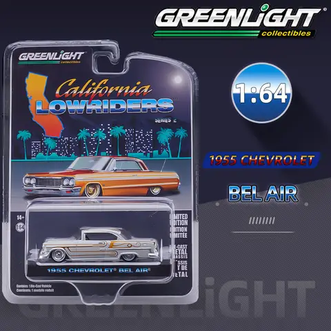 1:64 1955 Chevrolet Belair Imitationslegering Bilmodell Leksakssamling Presentpresenter 10 best sales Chevy-leksak - №9