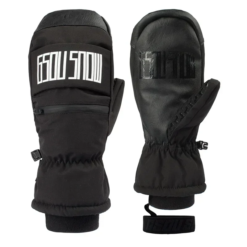 男性と女性のためのスノーボードグローブ,耐摩耗性,スキーミトン,防水,厚く,暖かい,5本指,新しい,2022
