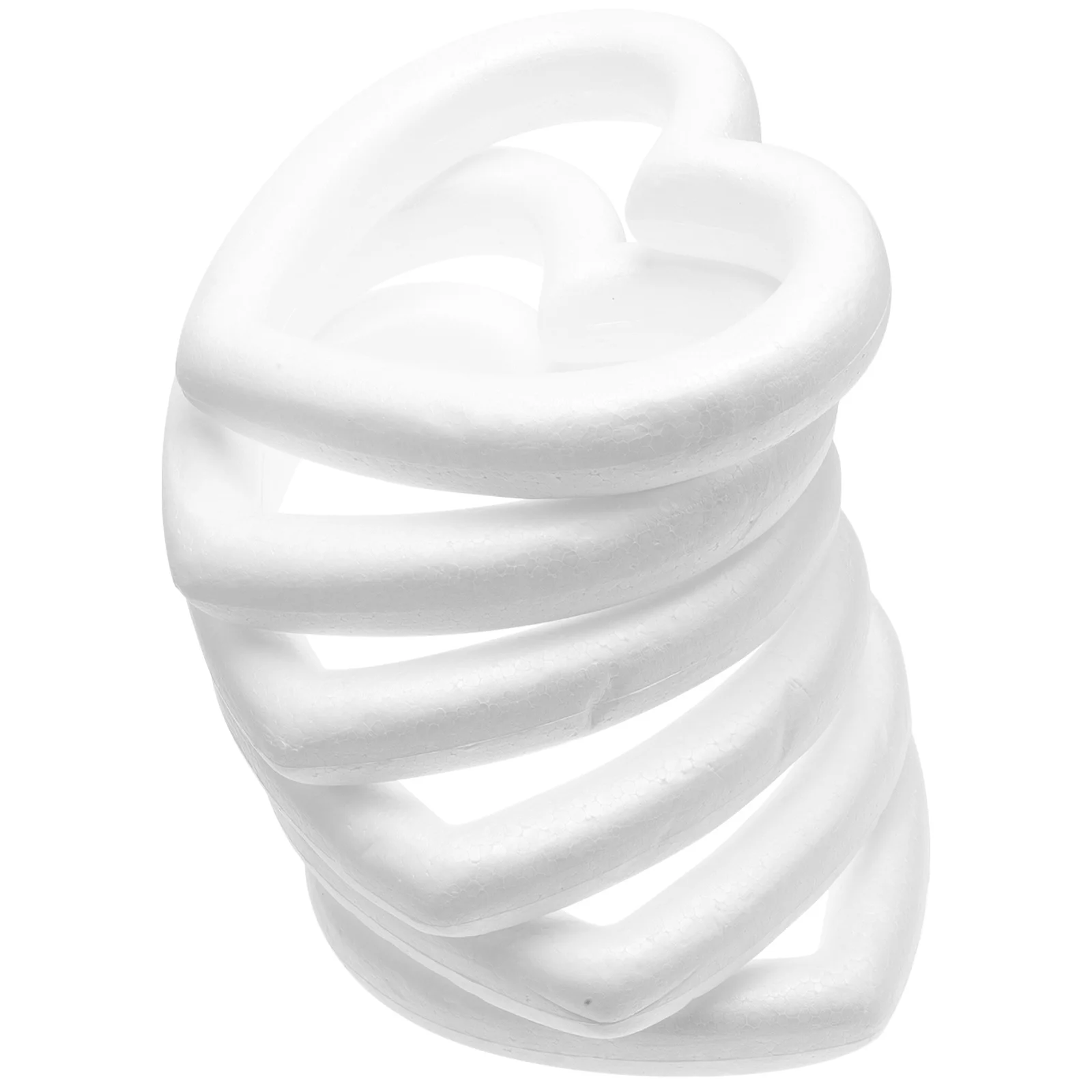 

6Pcs Heart Shaped White Craft Rings Christmas Garland DIY Party Hanging Decor Ornament for Preschool Kindergarten Home