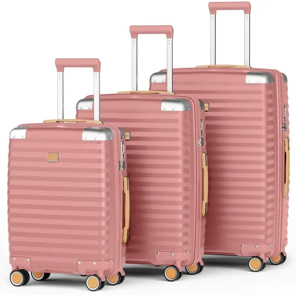 3-Piece Hardshell Suitcase Set with TSA Lock and Spinner Wheels - Lightweight Travel Luggage