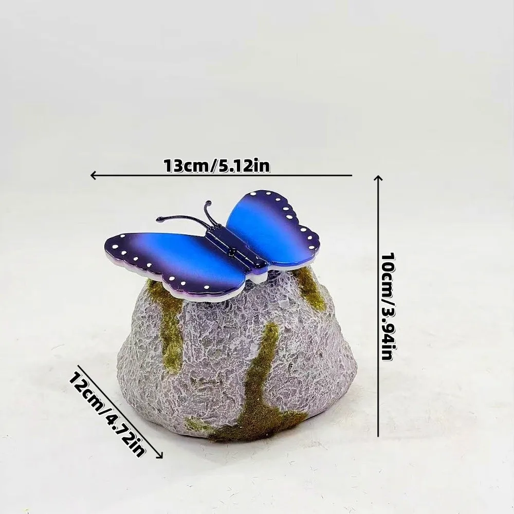 

Simulation Stone Solar Butterfly Stone Lamp Imitation Stone Shape LED Light Outdoor Garden Landscape Light Waterproof Design