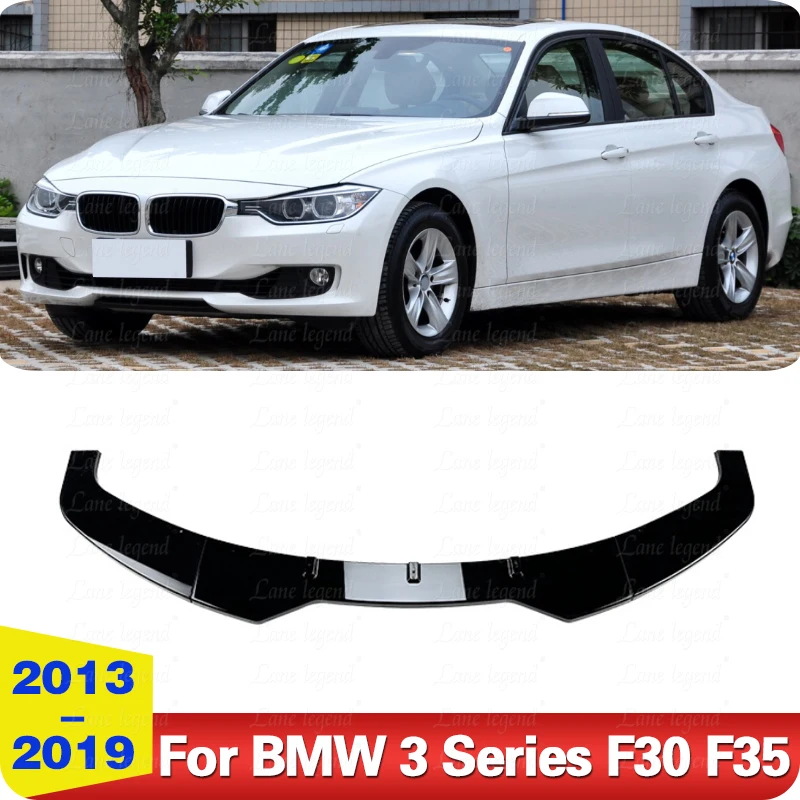 Front Bumper Splitter Lip Spoiler For BMW 3 Series F30 F35 318 320 328 335 2013-2019 Car Canard Lip Body Kit Protector Cover