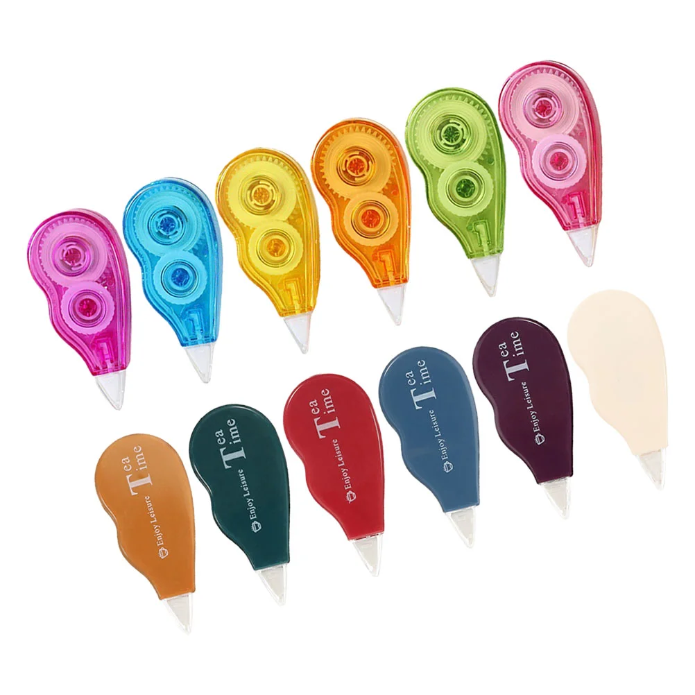 

12 Pcs Correction Tape Practical Portable Students Convenient Plastic Correcting