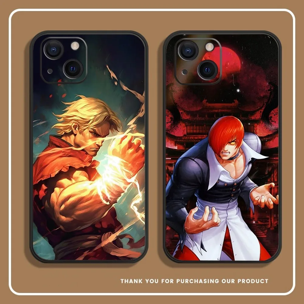 Capa de telefone Game S-Street F-Fighter-S para iPhone 14,13,12 Mini 11 Pro XR,X,XS,MAX 6S,7,8 Plus Capa de silicone preta macia