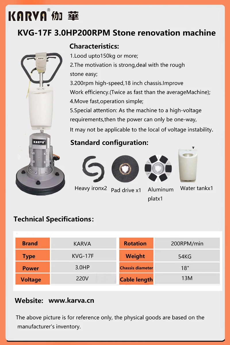 STLF Karva 18" 3HP 200 RPM Ristrutturazione/Rettificatrice Multifunzionale