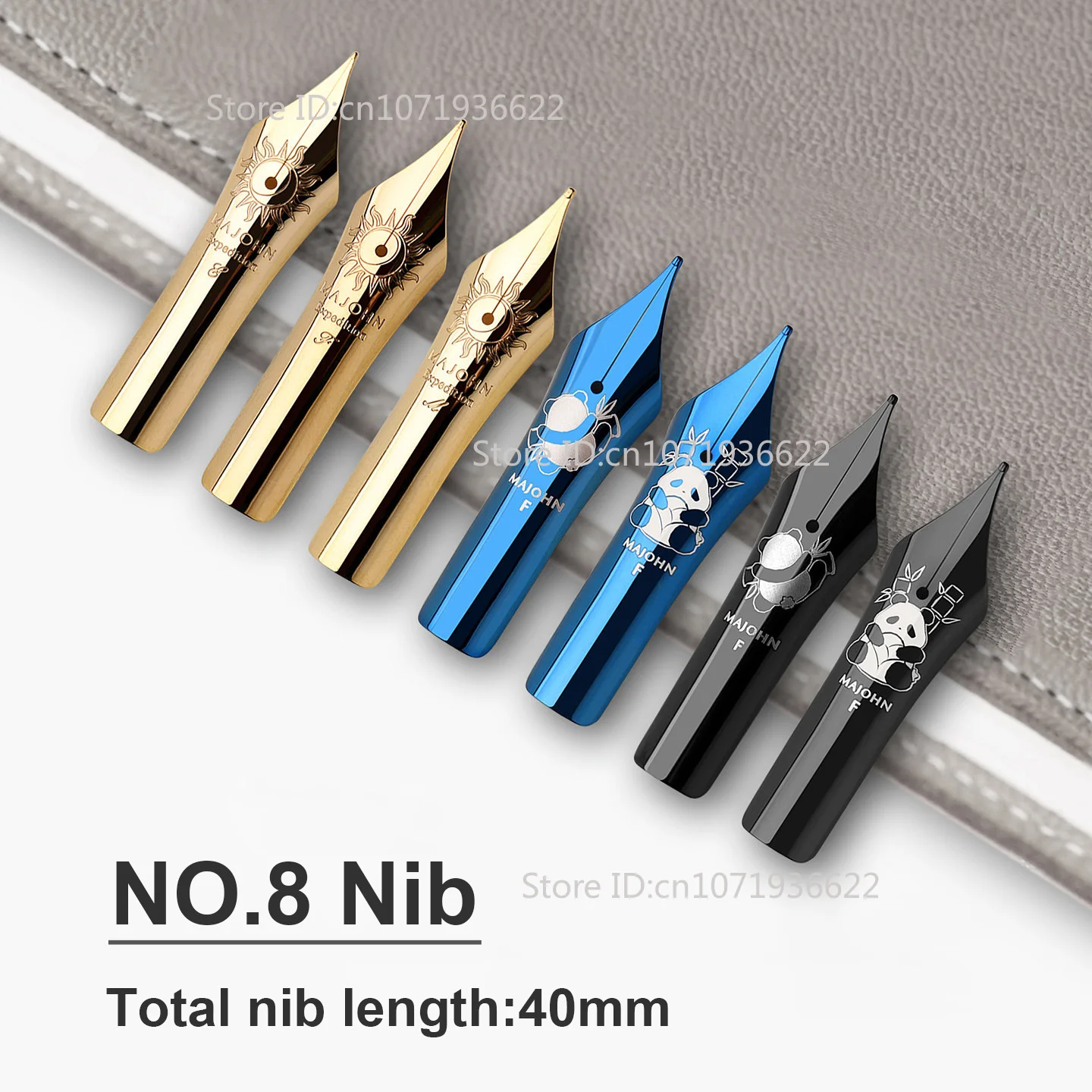 

Majohn NO.8 Blue/Black Panda Gold-plated Sun Bock Nib for Majohn P139/P140/P141 Fountain Pen Writing Business Accessories