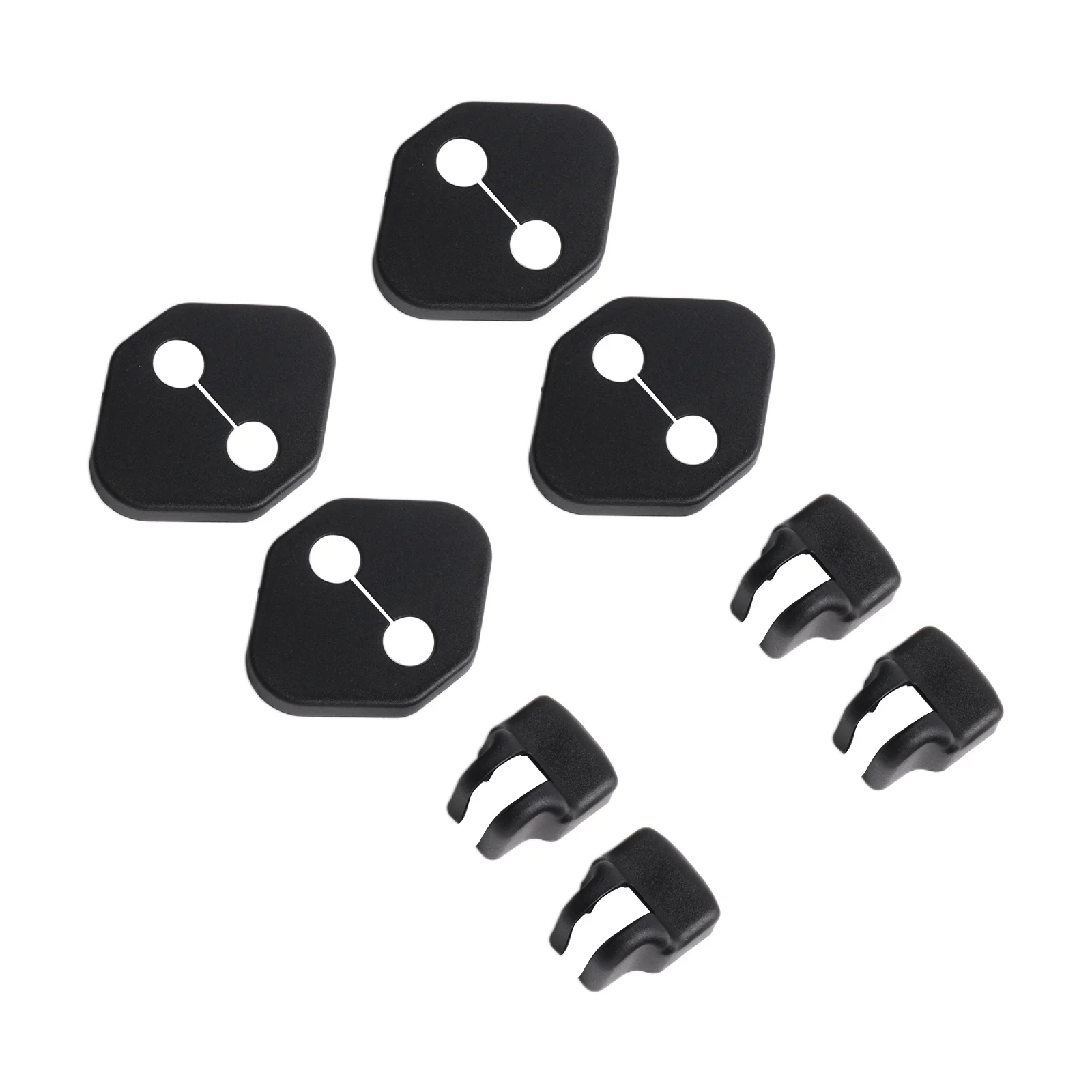 العلامة التجارية الجديدة قفل باب السيارة غطاء حماية باب السيارة تصميم أسود قفل الباب غطاء حماة 5*5*5 8 قطعة شاحنة سيارة #5