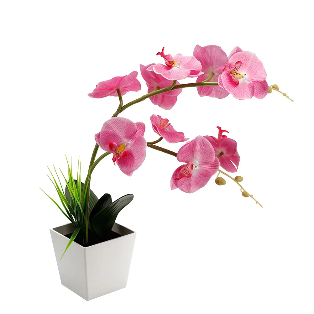 

Orchid LED Light Artificial Flower Lamp Operated Adjustable Stem Soft Illumination for Bedroom Living Room Bar Wedding