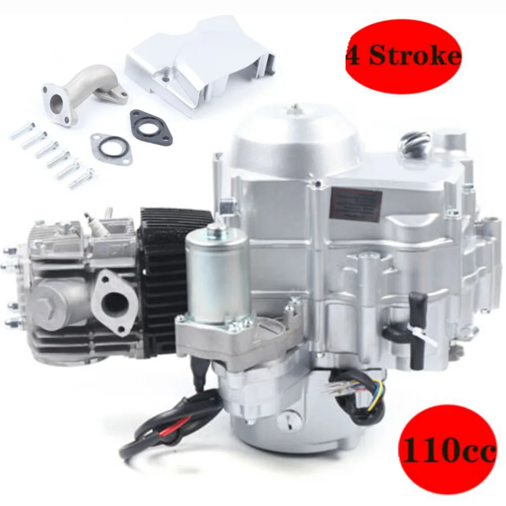 

110cc ATV Engine Assembly 4-Stroke Single Cylinder Air Cooled Go Kart Motor Automatic Forward Only Electric Start 308-999003