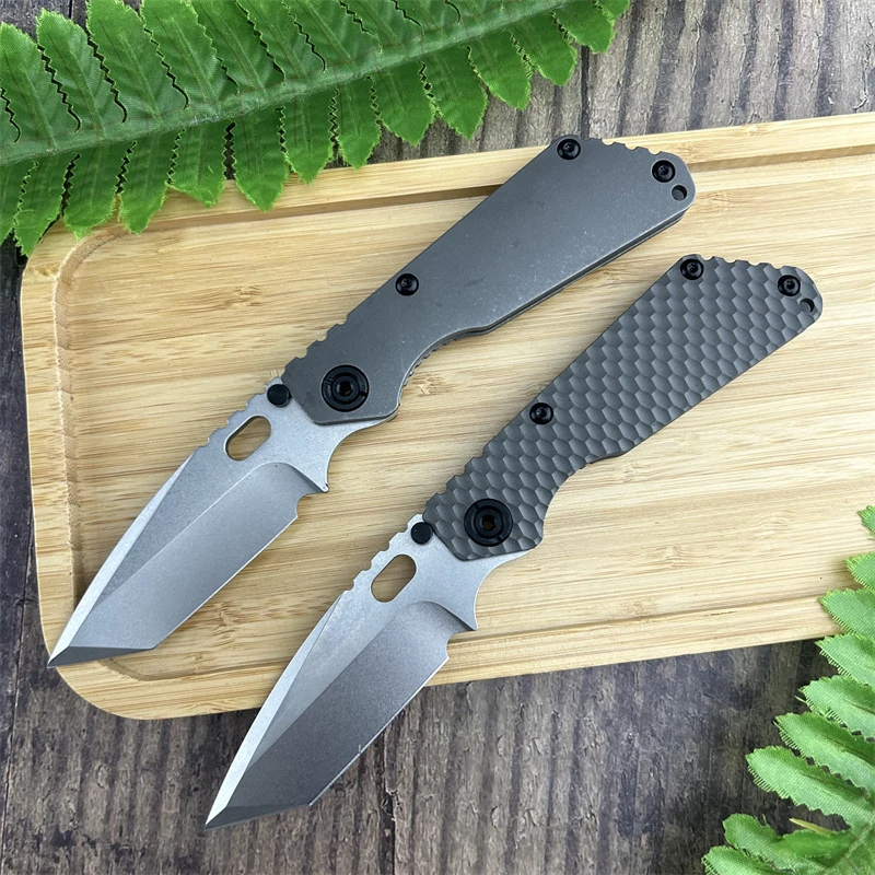 Multi-function Folding Pocket Knife D2 Blade TC4 Titanium Alloy Handle Outdoor Survival Durable High Hardness Utility Knives