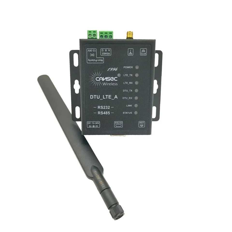 وحدة نقل البيانات Cansec DTU LTE 4G مع RS232 RS485 إلى خادم Wifi Ethernet اللاسلكي