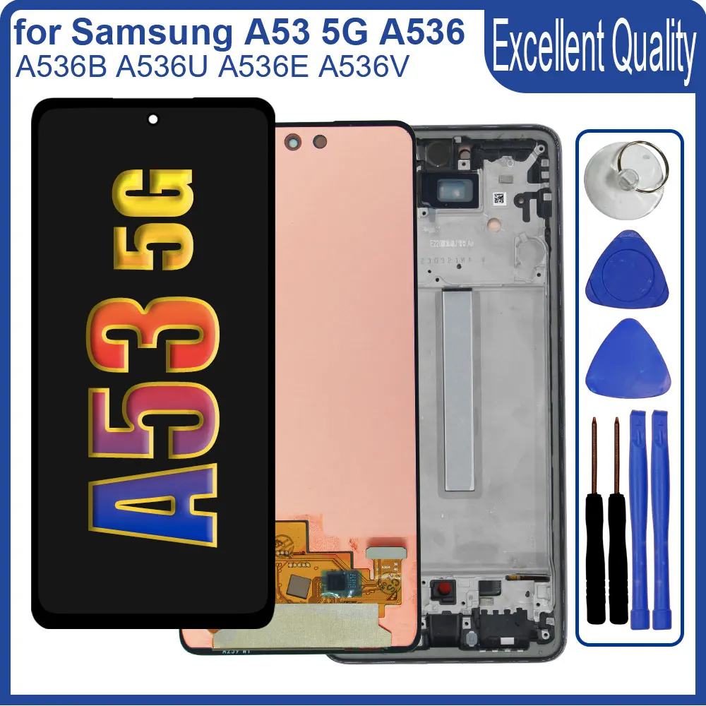 A53 5G LCD for Samsung Galaxy A53 5G A536B LCD Display Touch Screen Digitizer Assembly Replacement for Samsung A536E LCD Display