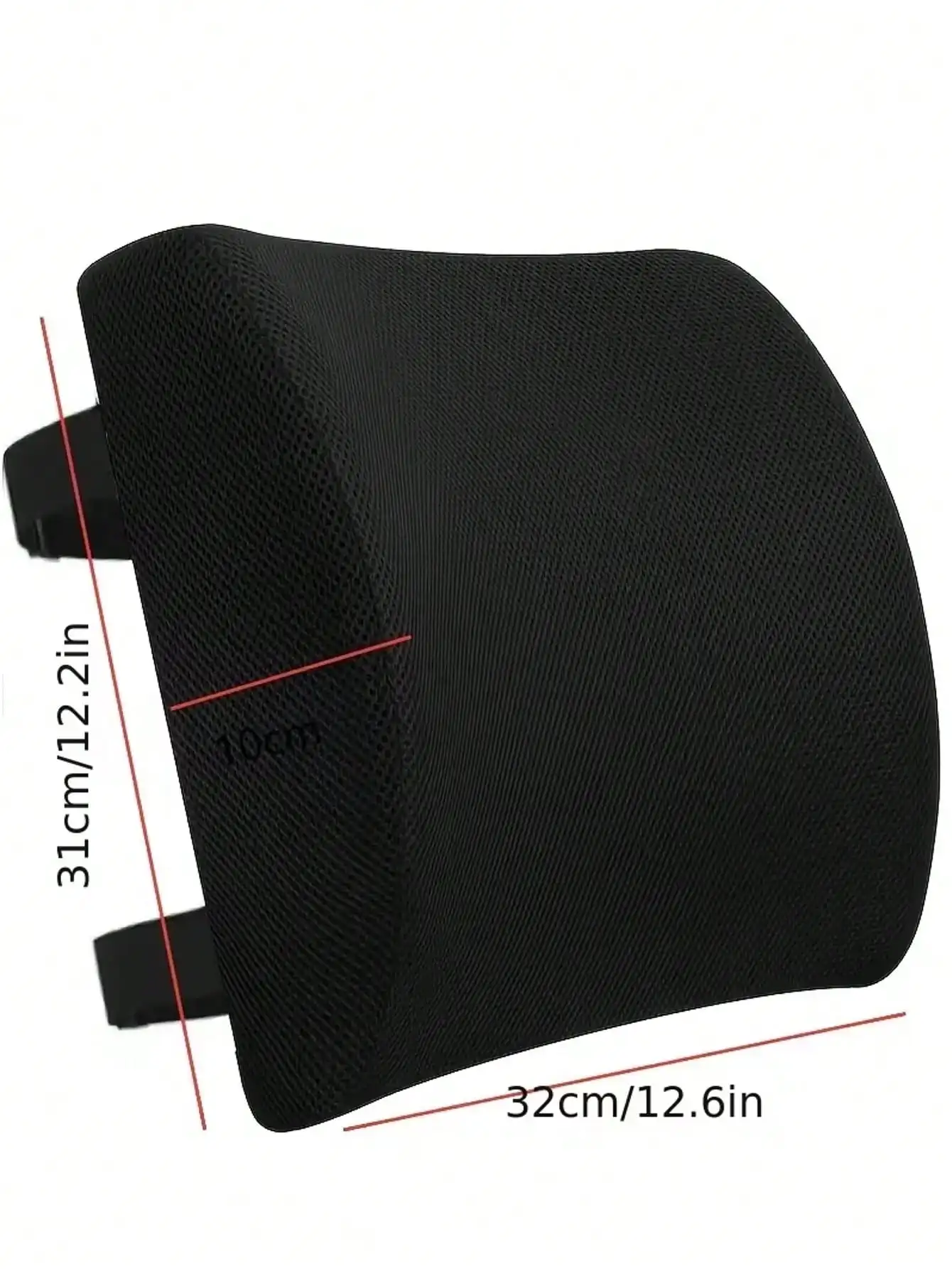 Comfortable Office Chair Lumbar Support Pillow, Back Support Pillow, Suitable For Car, Gaming Chair, Home Chair, Back Relief, Posture Improvement, Dual Adjustable Straps, Black sh260906161647114942543