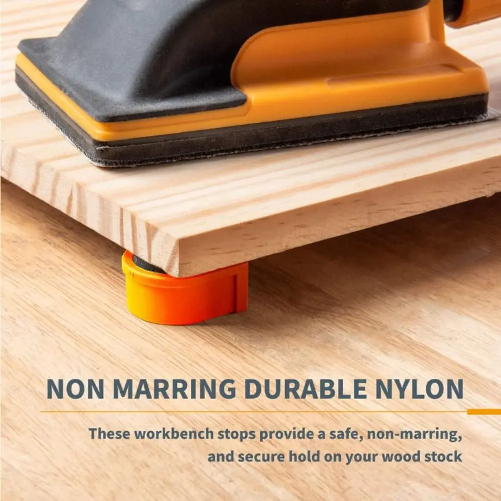 

8pcs 19mm 20mm Workbench Tenon Stopper Anti-Slip Precision Workbench Peg Brake Stops Clamp Practical Tool EVA Rubber