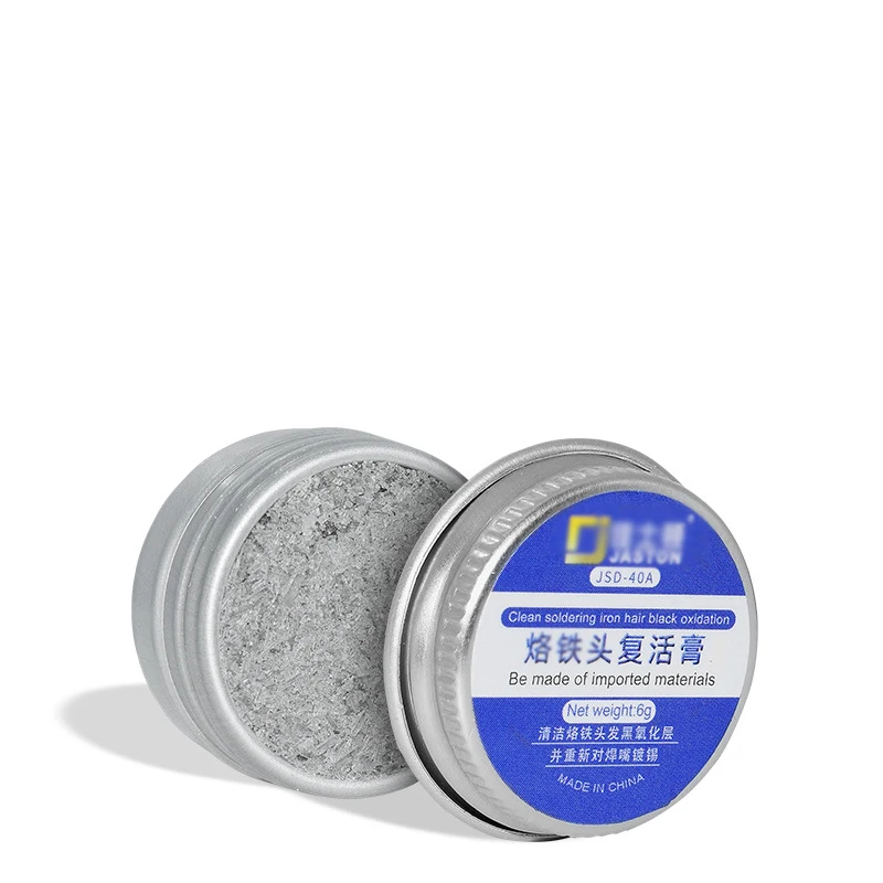 Clean Soldering Iron Tip  Resurrection Paste Cleaning Nozzle Soldering Nozzle Cleaning Seat Tin Removal Net  Refresher Repair