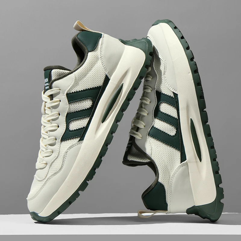 

Men's Casual Sports Shoes with Thick Sole – Multi-Functional Running Style, Lightweight Breathable Lining. Perfect for Outdoor A