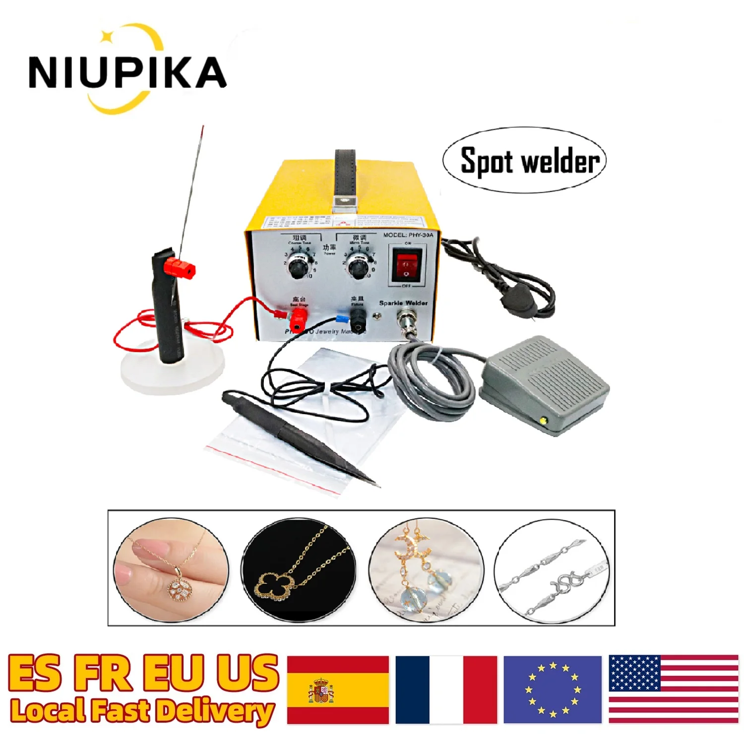 30A Spot Welder Hand Held Pulse Jewelry Spot Welding Machine Gold And Silver Jewelry Processing